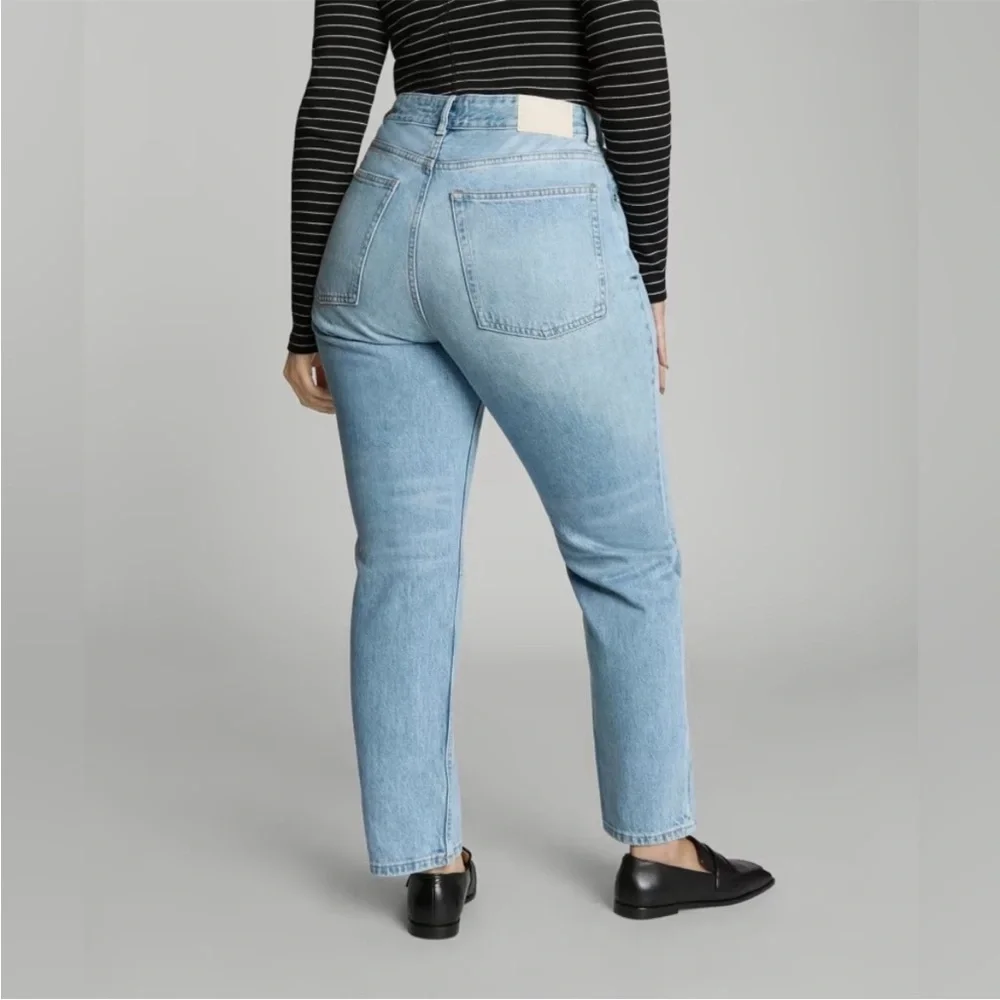 Everlane The 90's Curvy Cheeky Straight Jean Regular Vintage Sunbleached‎ Blue
